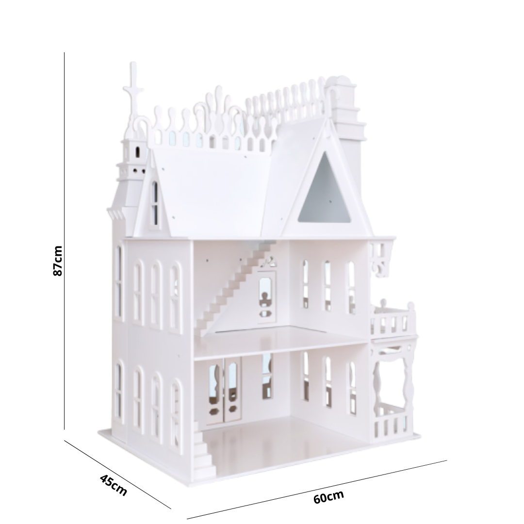 Fairytale Dollhouse Castle - white