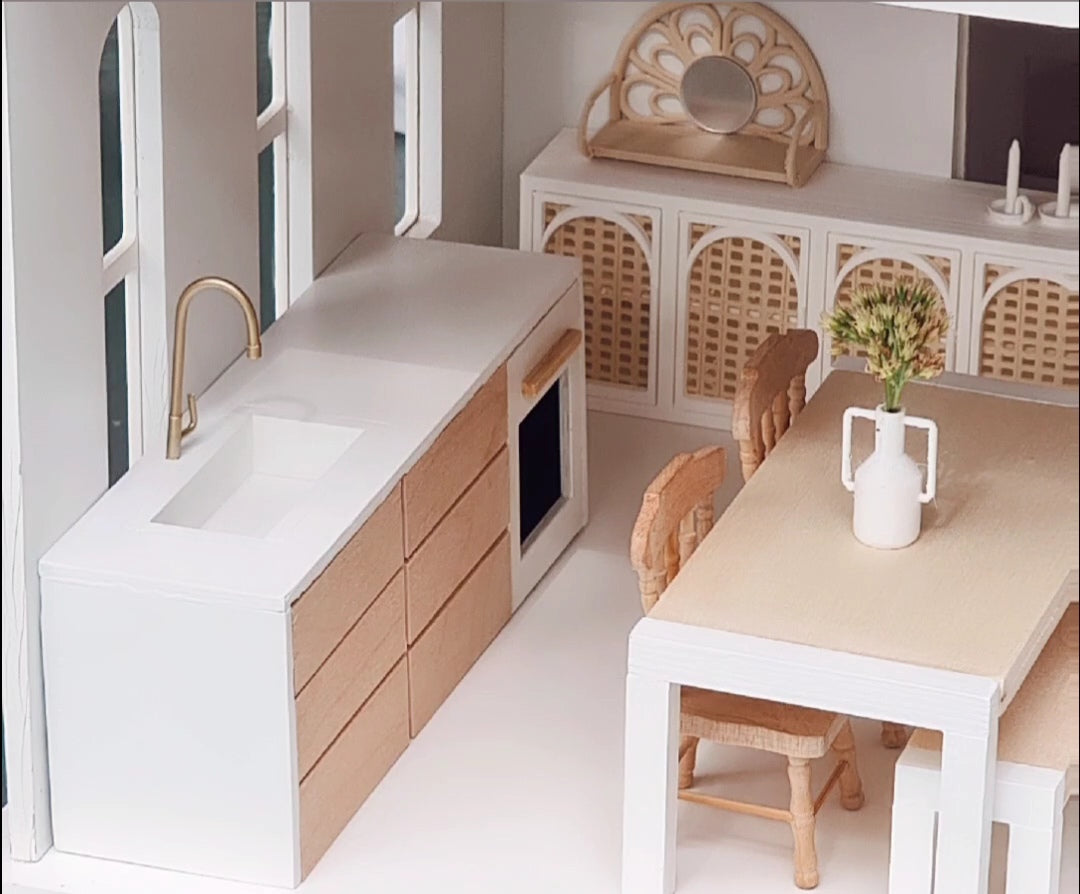 10pc Dollhouse Kitchen & Dining Room Set