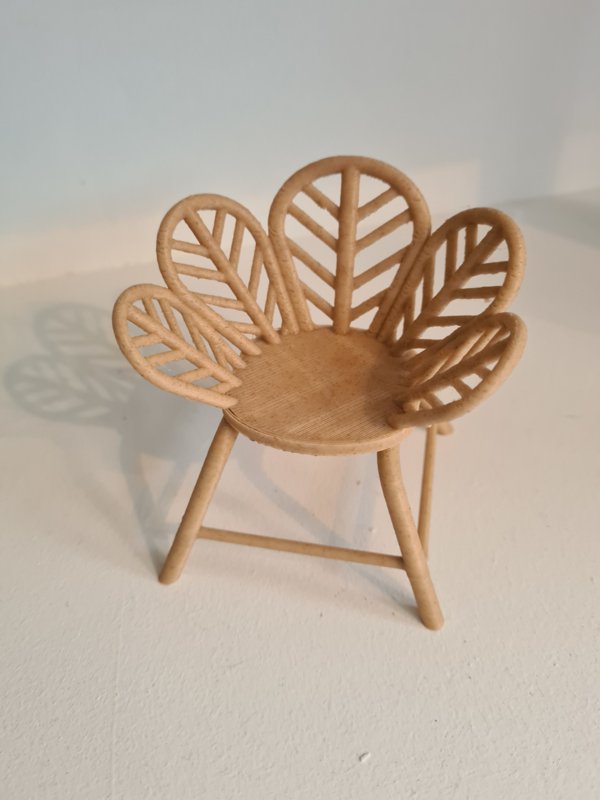 Rattan Dollhouse Flower Chair